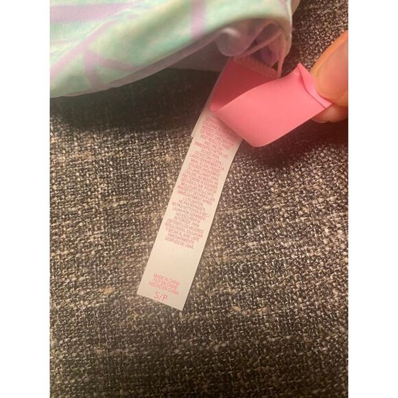 Victoria's Secret S reversible Bikini Top Halter Lace-Up Boho blue purple tassel - Picture 4 of 6